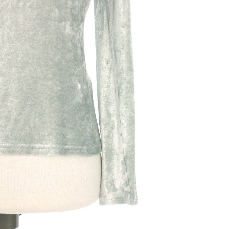 ベースレンジ BASERANGE ベロア クルーネックカットソー Tシャツ 長袖 XS グレー 2410900387 国内正規 レディース ベースレンジ BASERANGE ベロア クルーネックカットソー Tシャツ