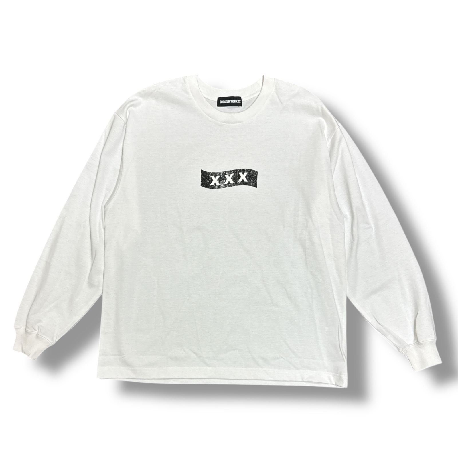 参考上代22000円 GOD SELECTION XXX 24AW LONG SLEEVE T-SHIRT ロングスリーブTシャツ 長袖Tシャツ カットソー ロンT ゴッドセレクショントリプルエックス GX-A25-LT-03 ホワイト S 91129A7