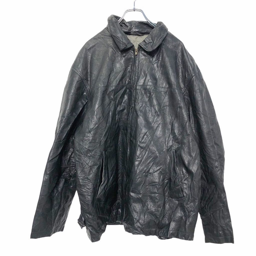 L.A.LEATHER レザー ジャケット XL ブラック エルエーレザー 