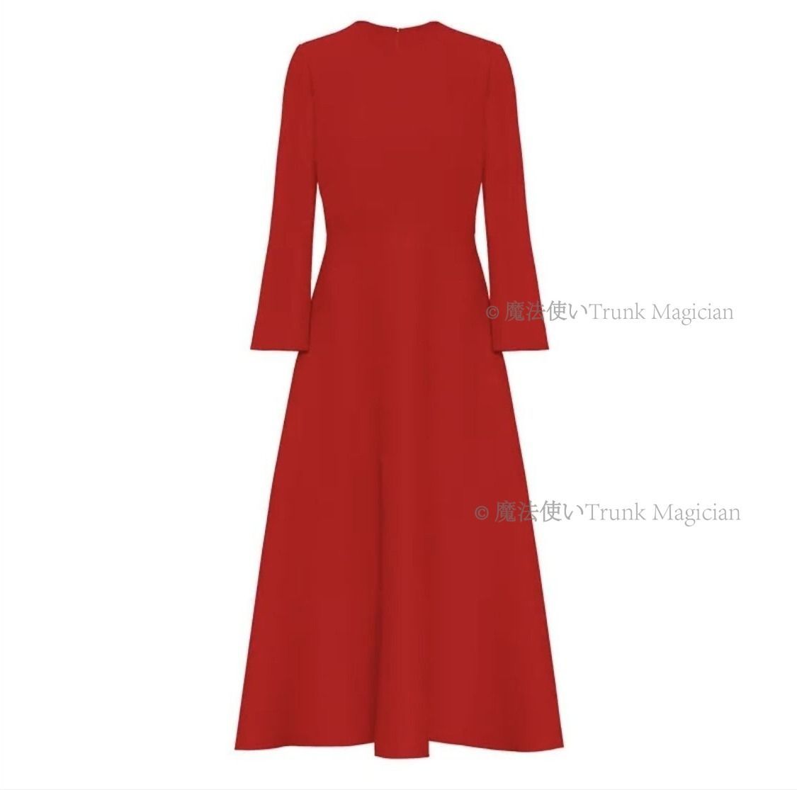 ワンピース フ スリーブ Aライン エレガント シンプル ドレス CCVZ1026P066