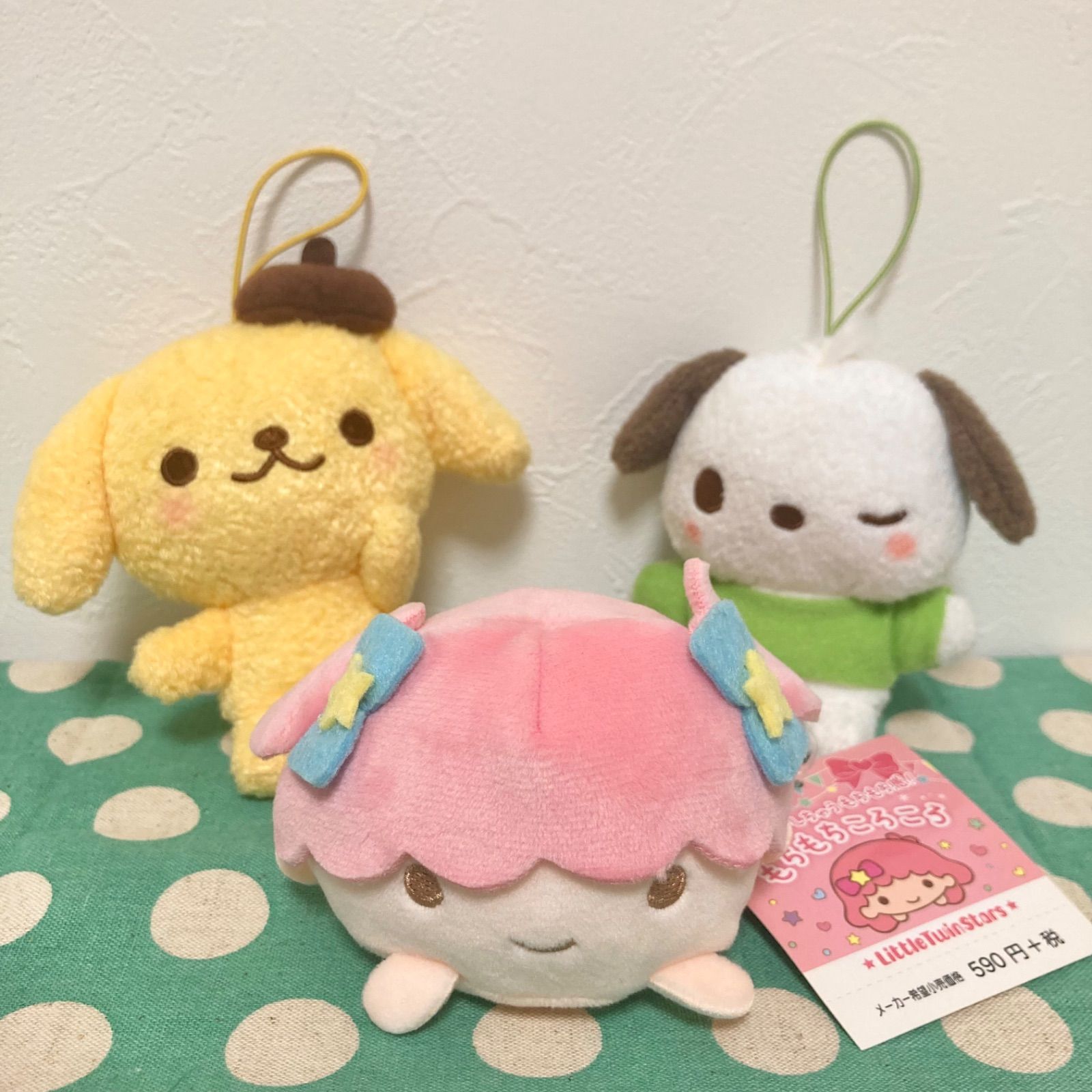サンリオ マスコット3点セット】 ポムポムプリン ポチャッコ