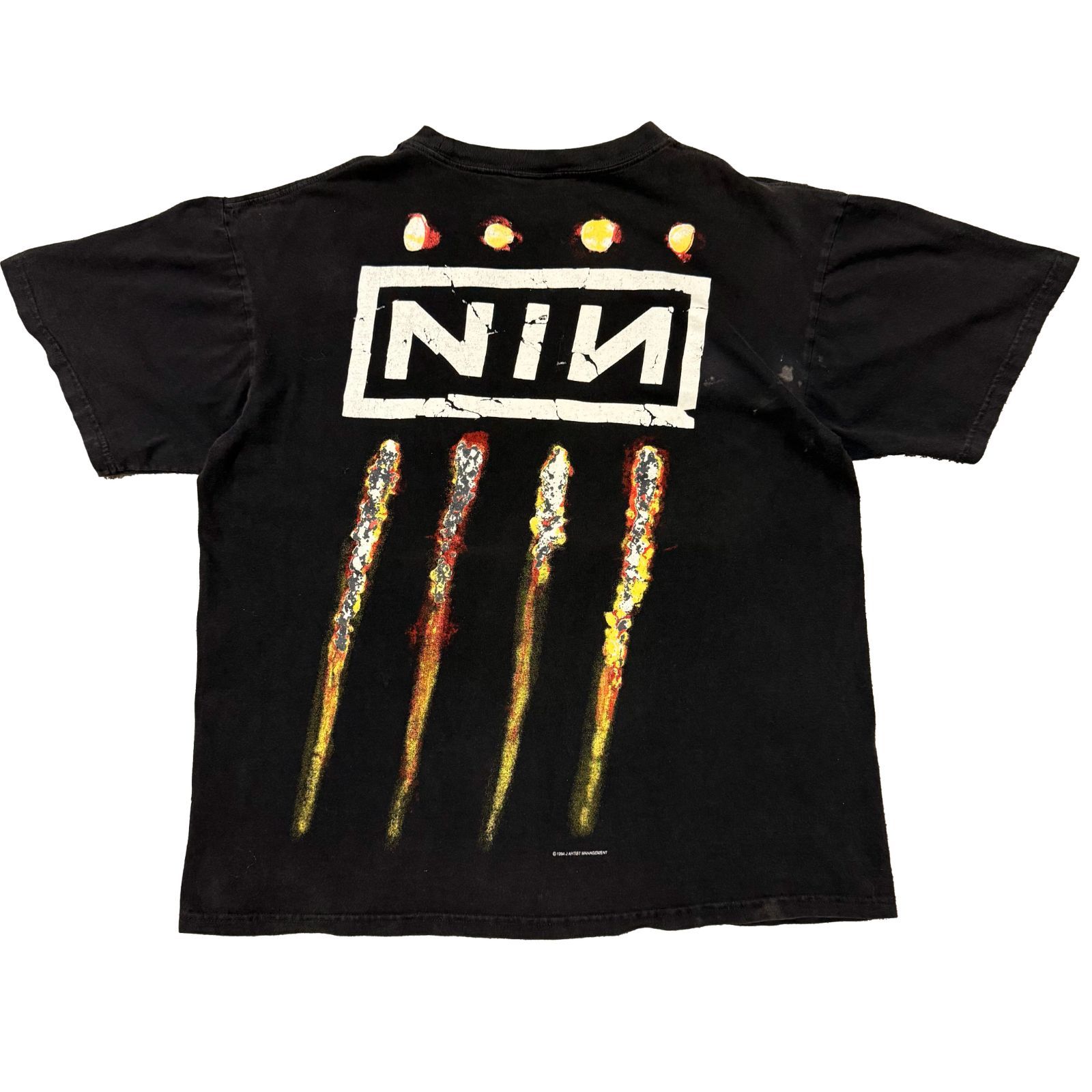 00s Nine Inch Nails The Downward Spiral Y2K M&O Knit バンドT T