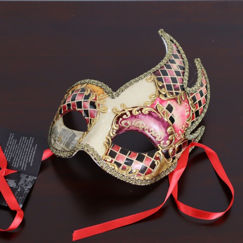 ベネチアンマスク 仮面 ヴェネツィア マスケラ 羽根付 マスク ベネチア 