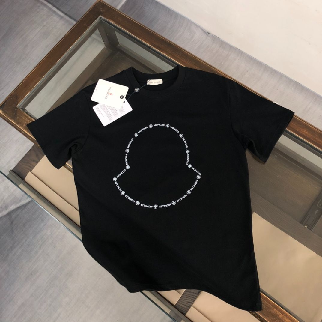 MONCLER モンクレール Tシャツ 半袖 男女兼用 ブラック logo ロゴ T-shit レディース メンズ 2色 #14 - メルカリ