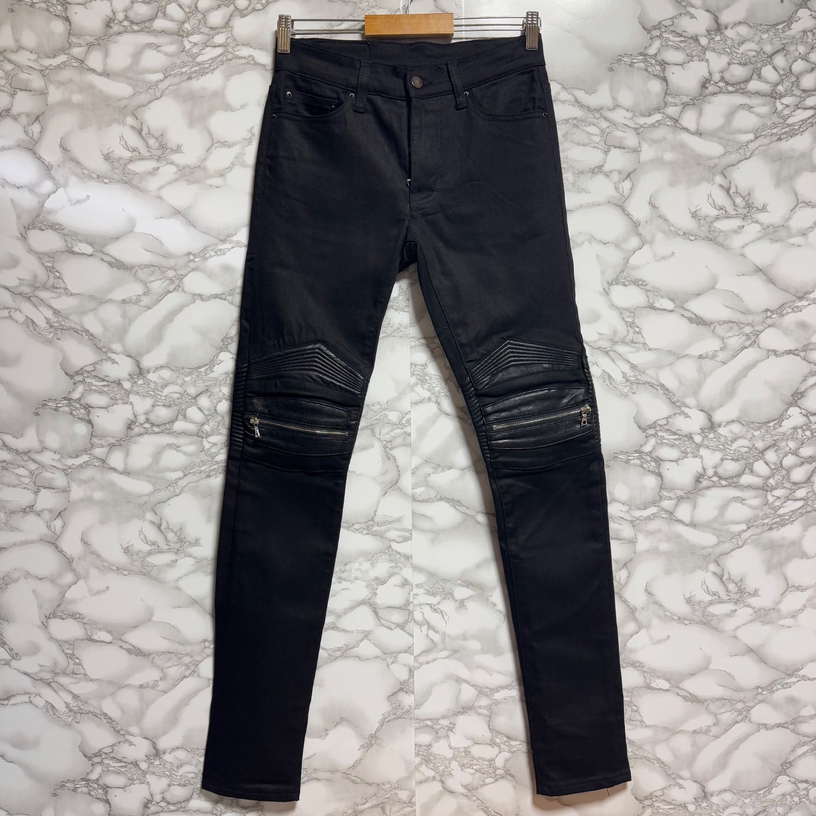 トレンド【mnml ミニマル 【商品名】バイカーパンツ バイカーデニム