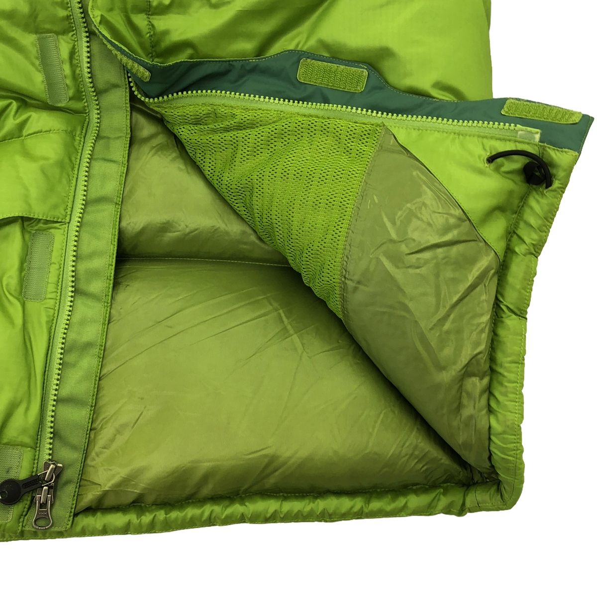 patagonia フード付きダウンジャケット M グリーン　90s Patagonia パタゴニア 00's Down Parka ナイロンフーデッドダウン