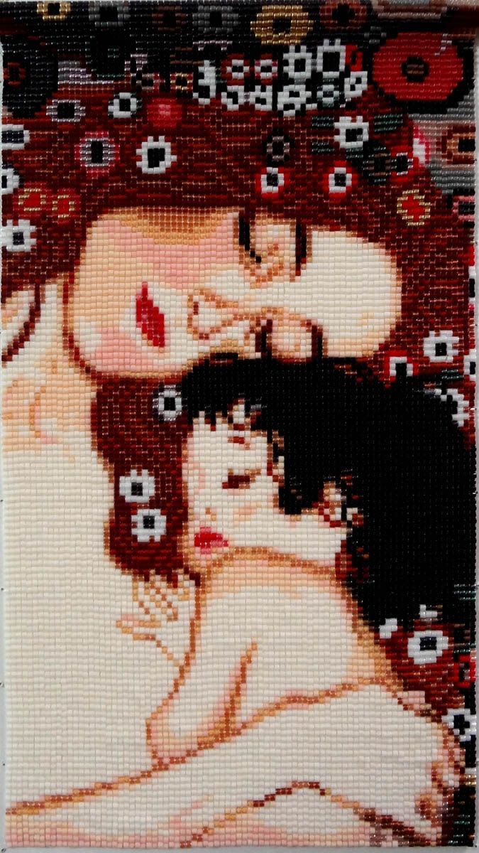 ビーズ織りキット 【クリムト画「母と子」】タペストリー ビーズ織り