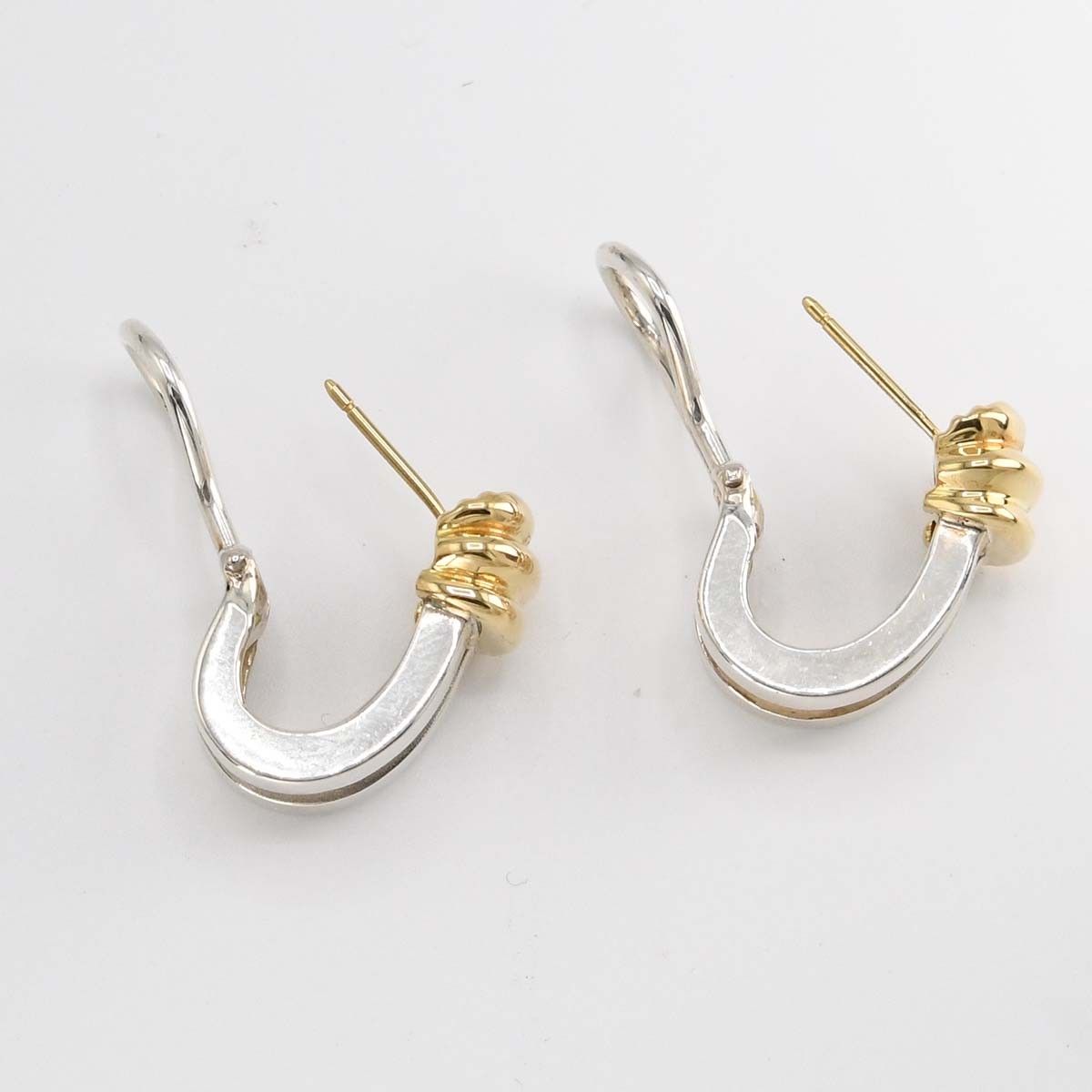 Tiffany グルーブド コンビ ピアス TIFFANY&Co. ティファニー ピアス グルーブドウィズ 925 750