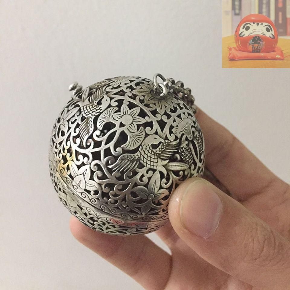 銅細工 龍鳳花鳥香炉 香球 装飾品 現代工芸品 美術品 - メルカリ