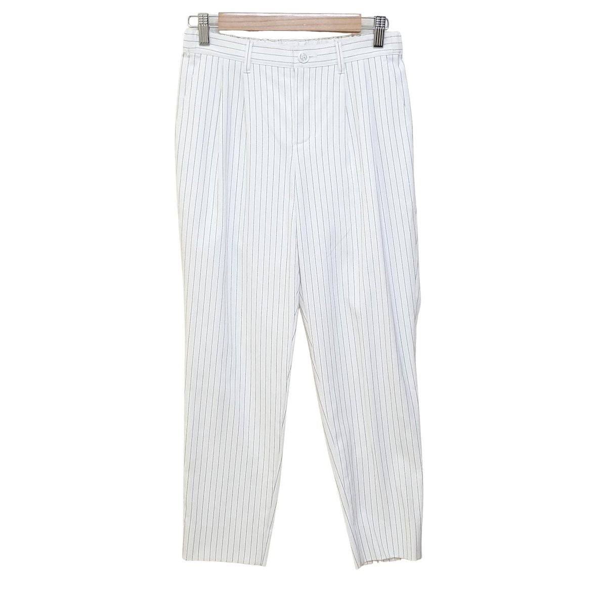 マッキントッシュフィロソフィー パンツ サイズ38 L レディース - 白×ダークネイビー フルレングス|ストライプ|ウエストゴム
