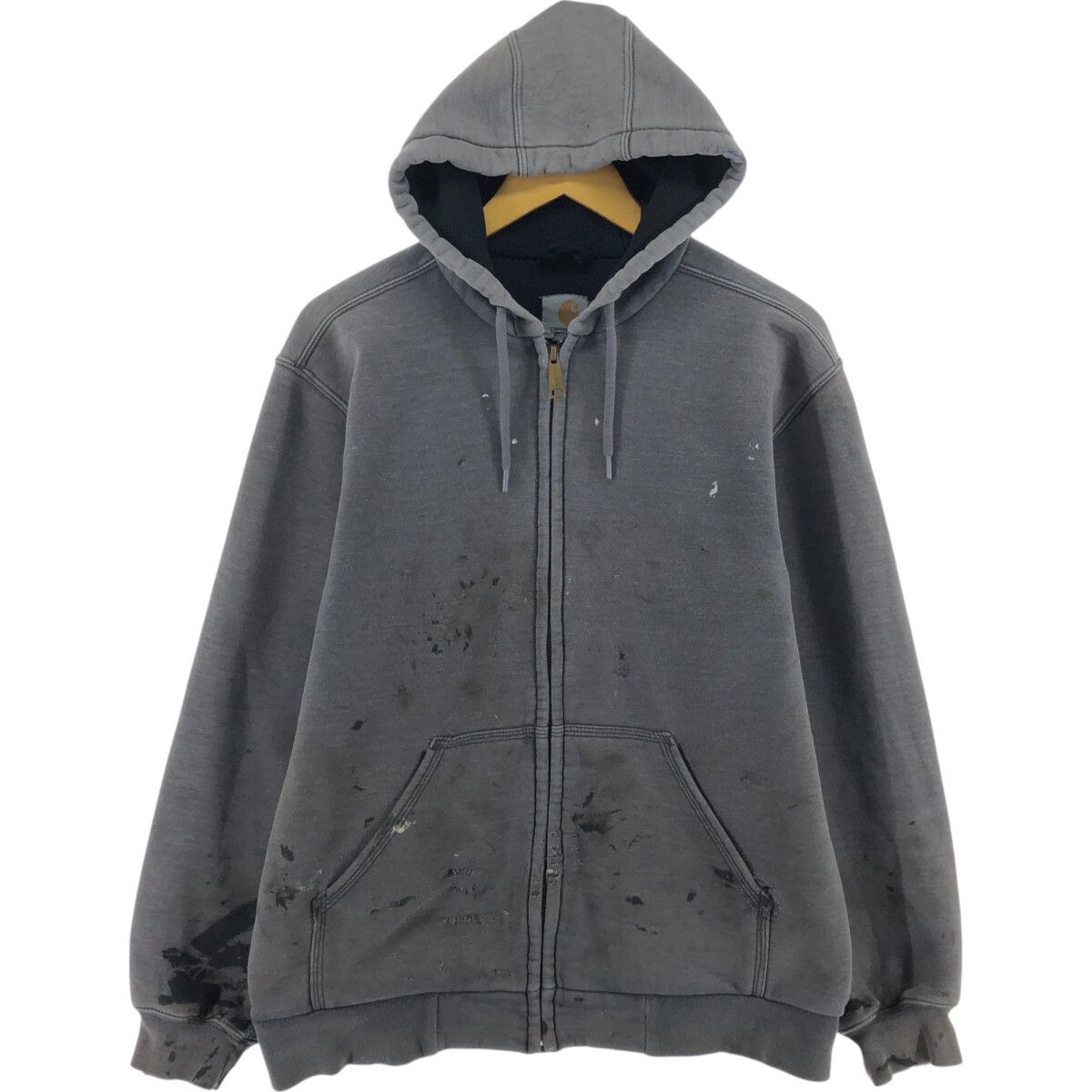 古着 雰囲気系 カーハート Carhartt ペイント スウェットフルジップ 