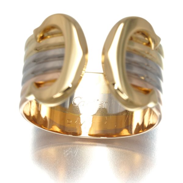 カルティエ リング 2C ドゥーブルC C2 スリーカラー LM 55号 K18YG/WG  