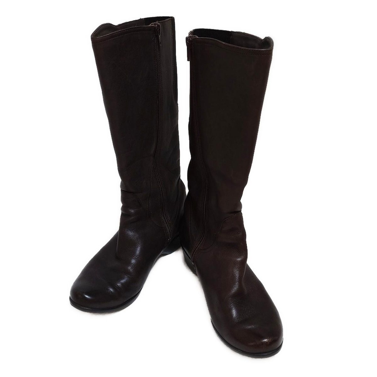 MEPHISTO メフィスト ロングブーツ 4 1 2 レディース - ダークブラウン レザー