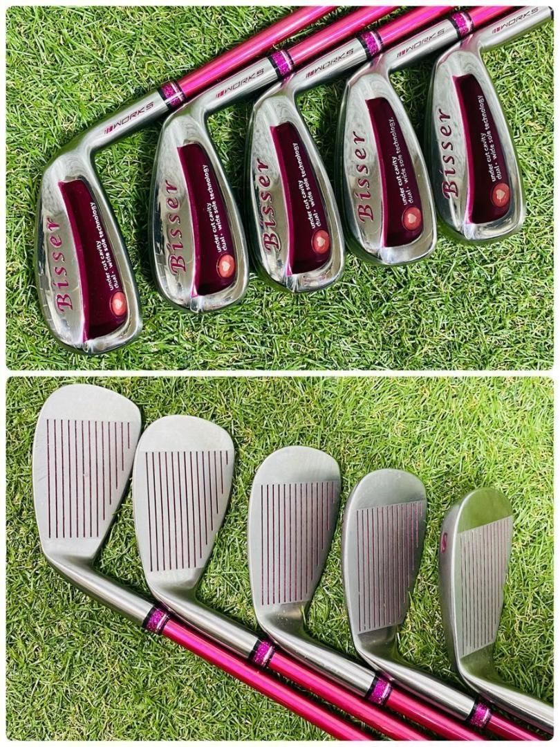 【良品】初心者推奨 ワークスゴルフ ビッサー レディースゴルフセット 9本 L 良品】初心者推奨 ワークスゴルフ ビッサー レディースゴルフ