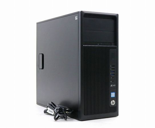 hp Z240 Tower Workstation Xeon E3-1225 v5 3.3GHz 8GB 256GB(新品SSD) Quadro P400 DVD+-RW Windows10 Pro 64bit 中古