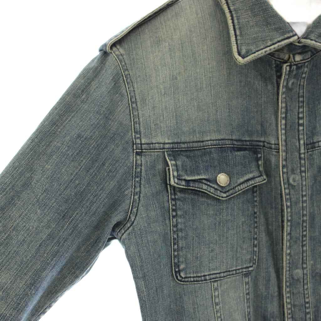 バーバリー ブラックデニムジャケット チェック 38 バーバリー◇ブラックデニムジャケット38サイズ （BURBERRYの
