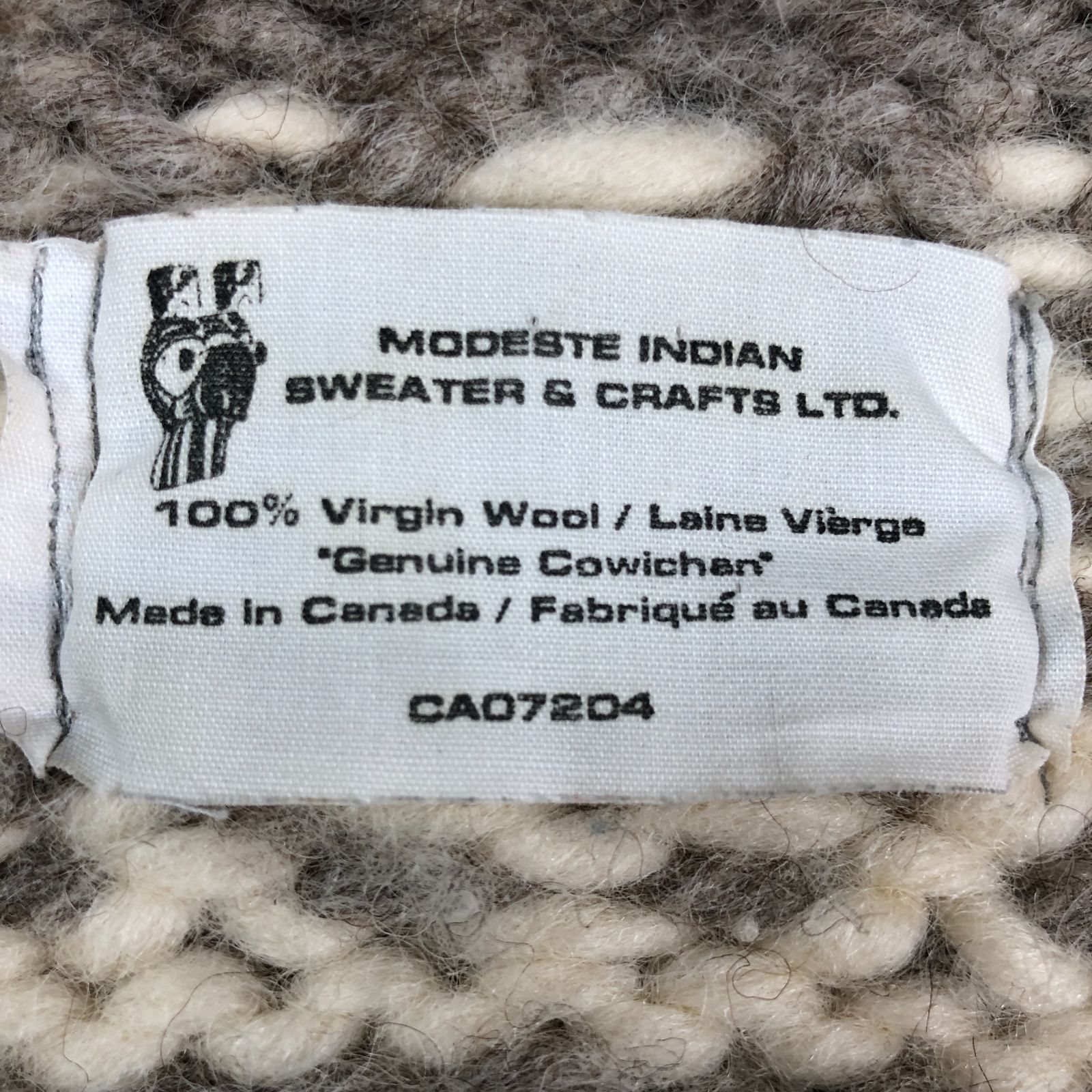 MODESTE INDIAN モデストインディアン カナダ製 ジップアップ カウチン