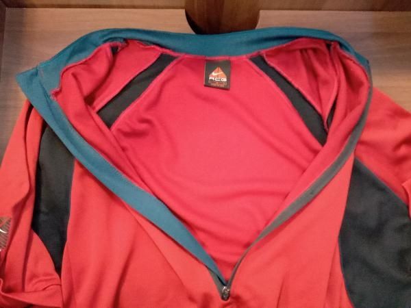 NIKE ACG 赤 ハーフジップ Tシャツ 半袖 NIKE Tシャツ/ロンT ナイキ ACG 90s／レッド／ハーフジップ