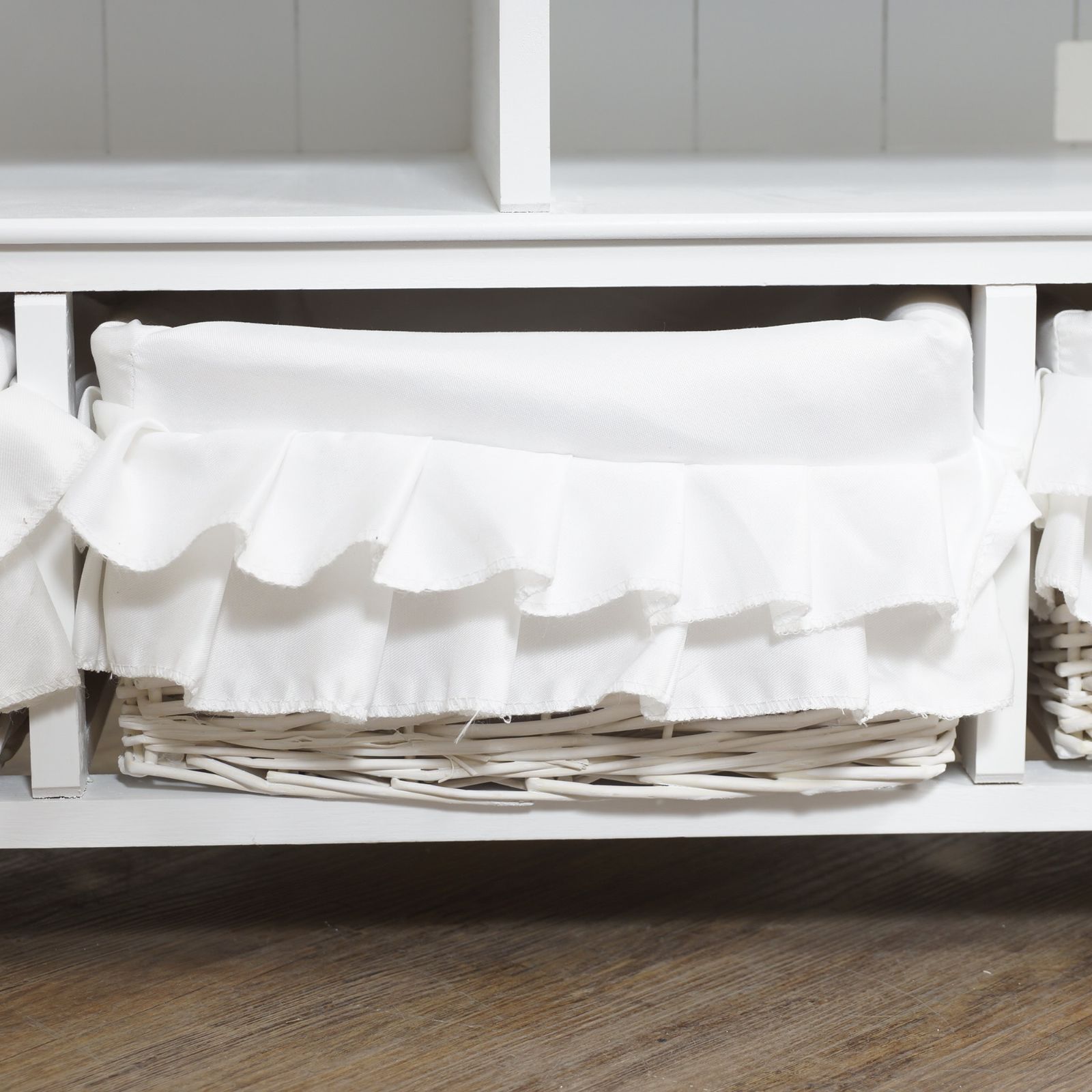 E フリル付きバスケット3個