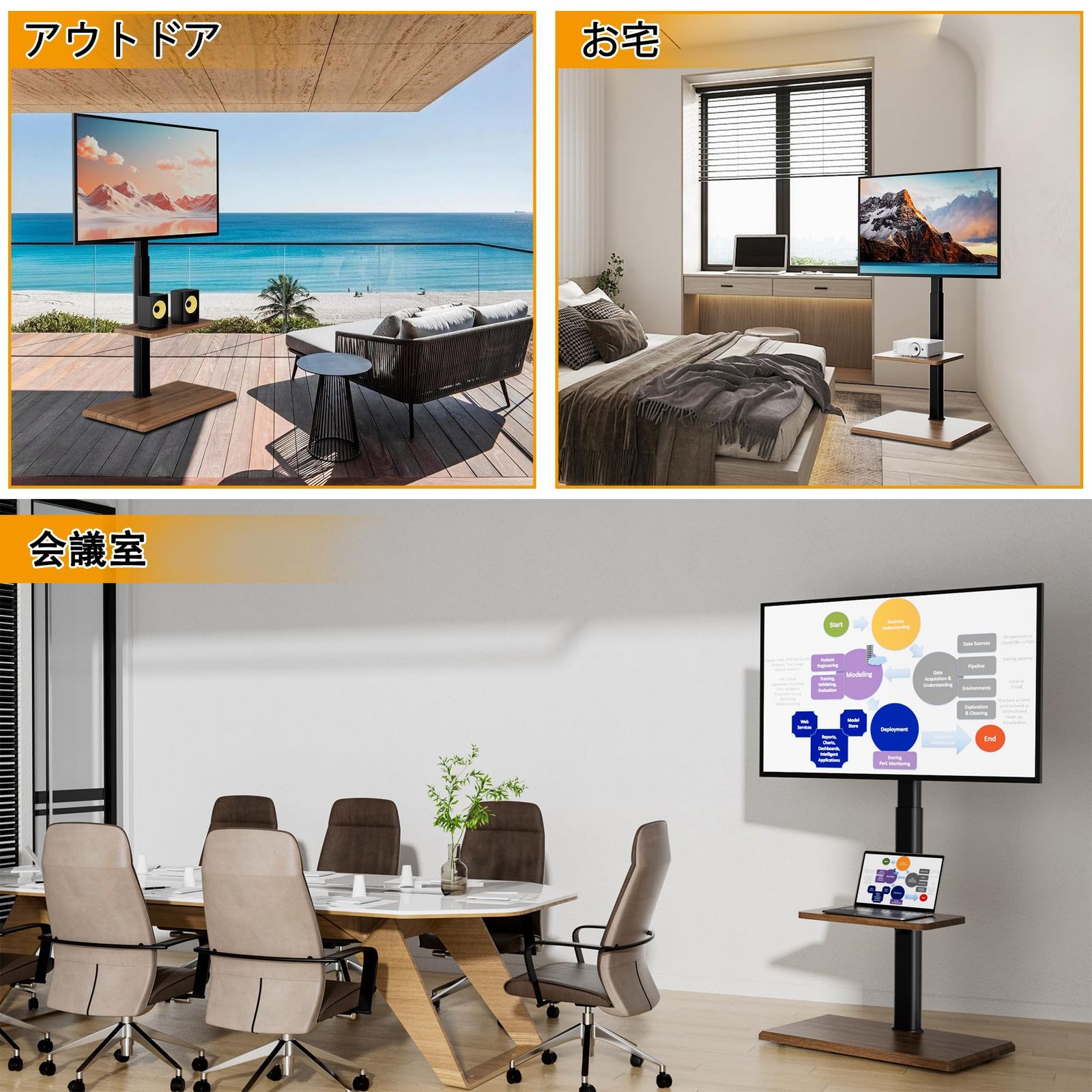 キャスター付き