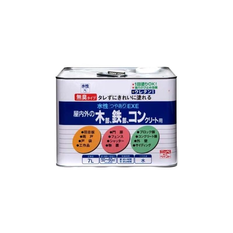 ニッペ ペンキ 塗料 水性つやありEXE 7L チョコレート 水性 つやあり