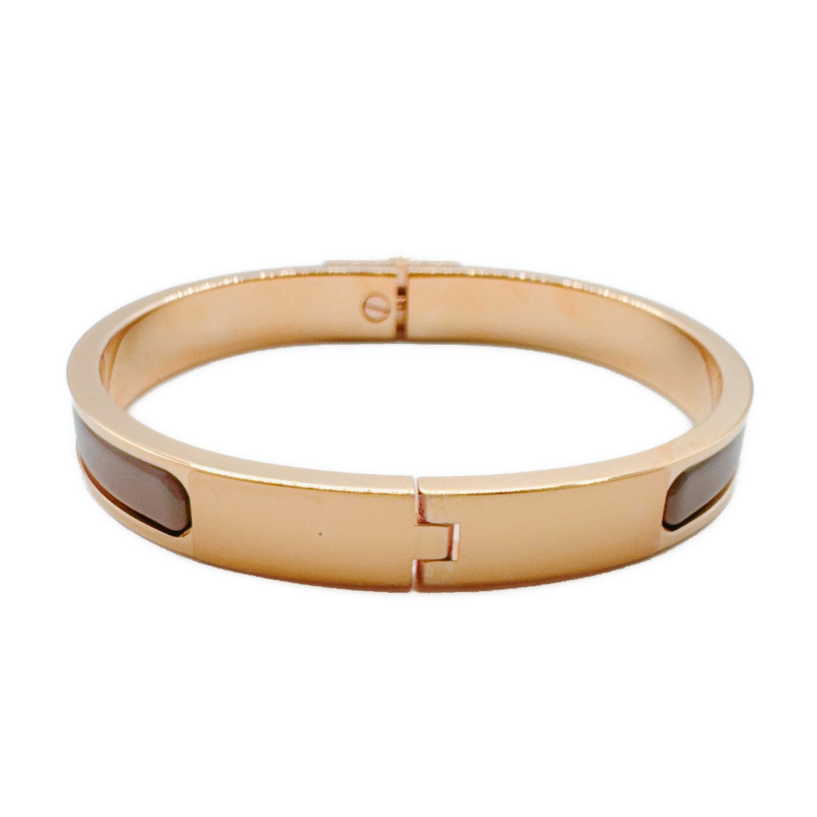 HERMES クリックH ブレスレット ゴールド/グレー　マロングラッセ マロングラッセ HERMES(エルメス) ブレスレット(レディース