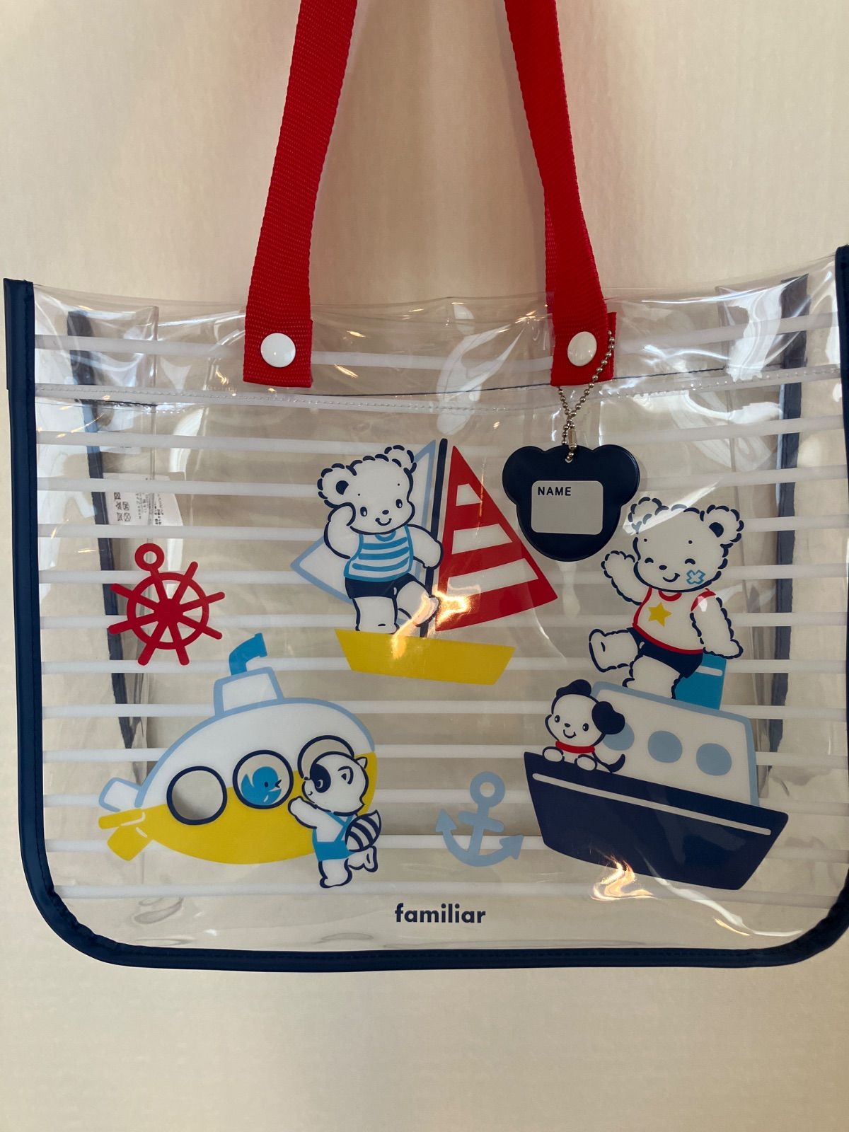 ファミリア　ビーチバッグ　ファミちゃん　バッグ Amazon.co.jp: ファミリア ビーチバッグ ファミちゃん ビニール