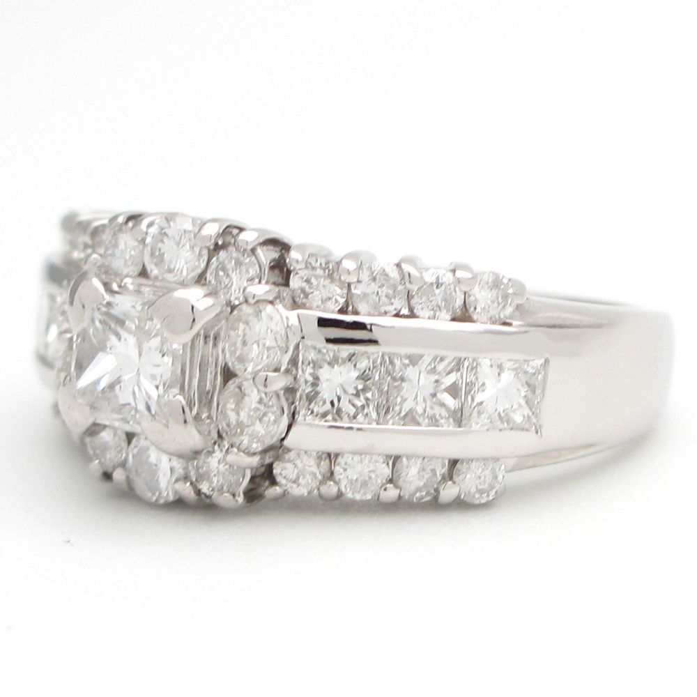Pt900 プラチナ ダイヤモンド 1.56ct 指輪 中古 美品 新品仕上済