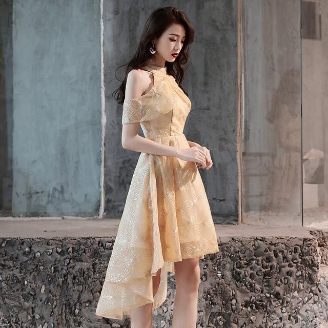 ウェディングドレス オフショルダー 前短後長ドレス Aライン ミニ丈 ショート丈 結婚式ドレス 花嫁 ホワイトドレス 20代 30代 ウエディングドレス オフホワイト 長袖 オフショルダー トレーン 肩