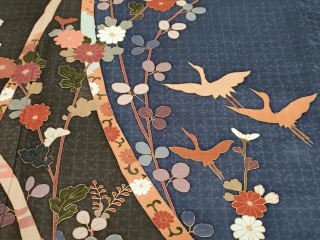 平和屋着物○訪問着 流水飛鶴草花文 金彩 正絹 逸品 DAAW5924ud - メルカリ