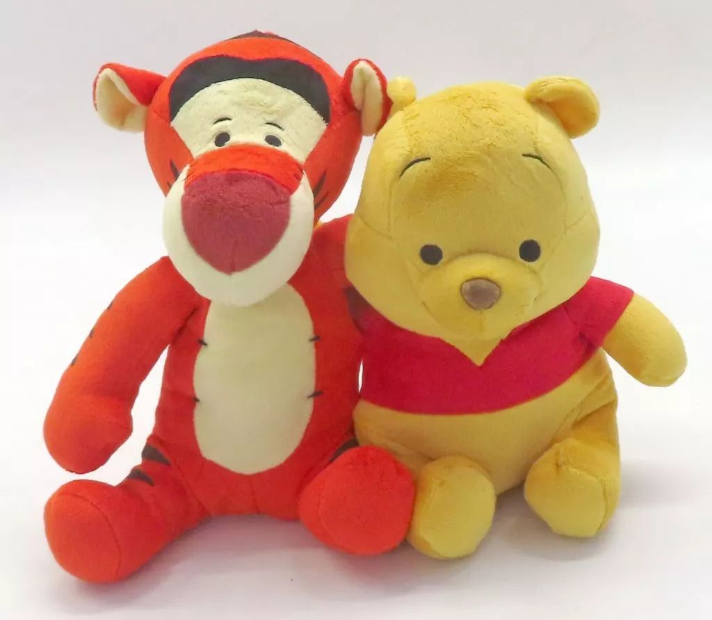 中古】ぬいぐるみ プーさん＆ティガー FUN DAY STORY ペアぬいぐるみ