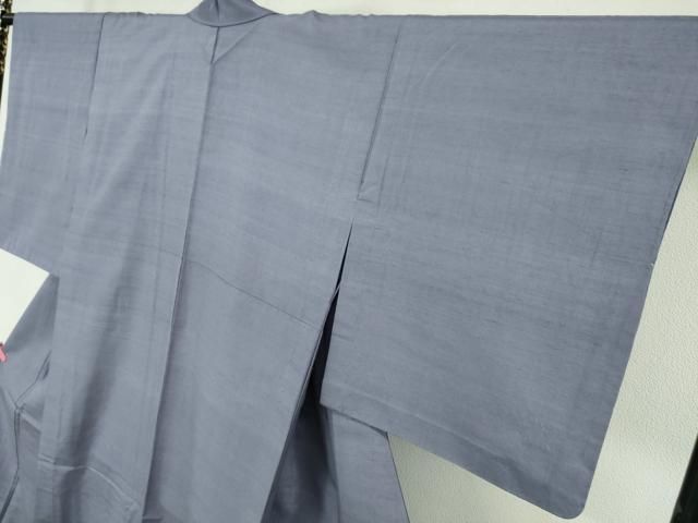 平和屋本店□極上 紬 胴抜き仕立て 市松綾織 砥粉色地 逸品 CZAA2831s5  