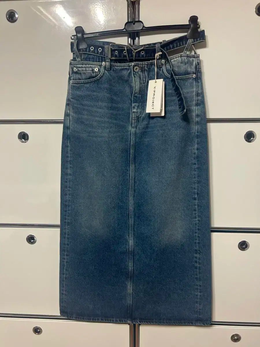Y|Project Yベルト デニム マキシ スカート