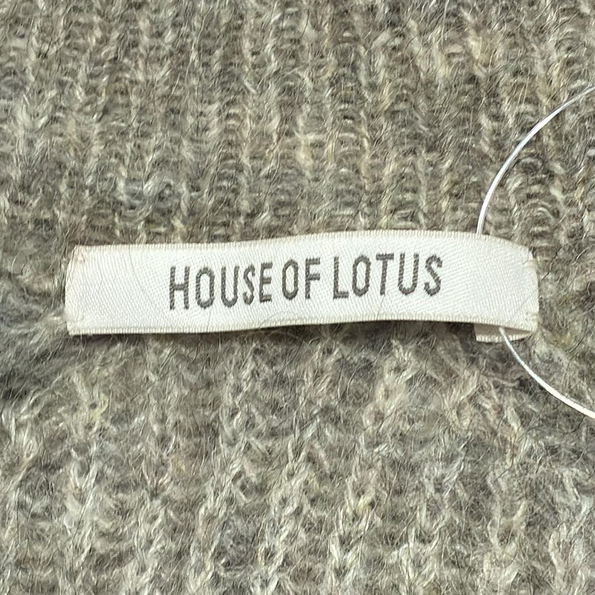 HOUSE OF LOTUS / ハウスオブロータス | モヘヤリョウアゼボレロ カーディガン | M | グレージュ | レディース セール】 両畦Vネックカーディガン （カーディガン・ボレロ
