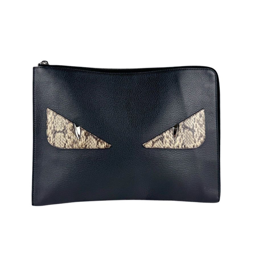 フェンディ FENDI クラッチバッグ バグズアイ モンスター 8M0370-5RR