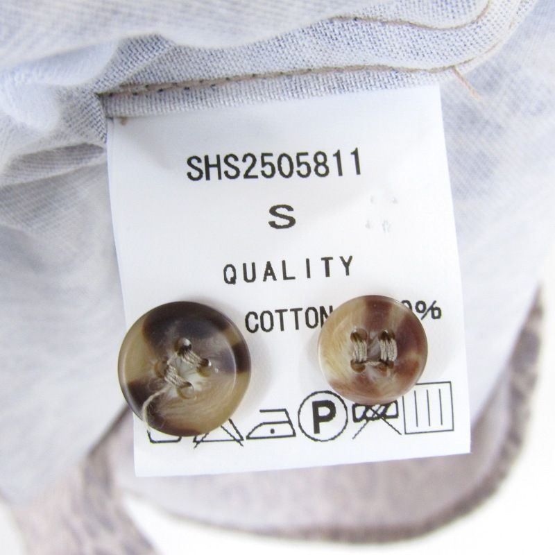 貴重 ♥ ANDFAMILYS アンドファミリー Animal Button Down Shirts SHS-2505811 半袖ボタンダウンシャツ レオパード S タグ付き 65008587 環境