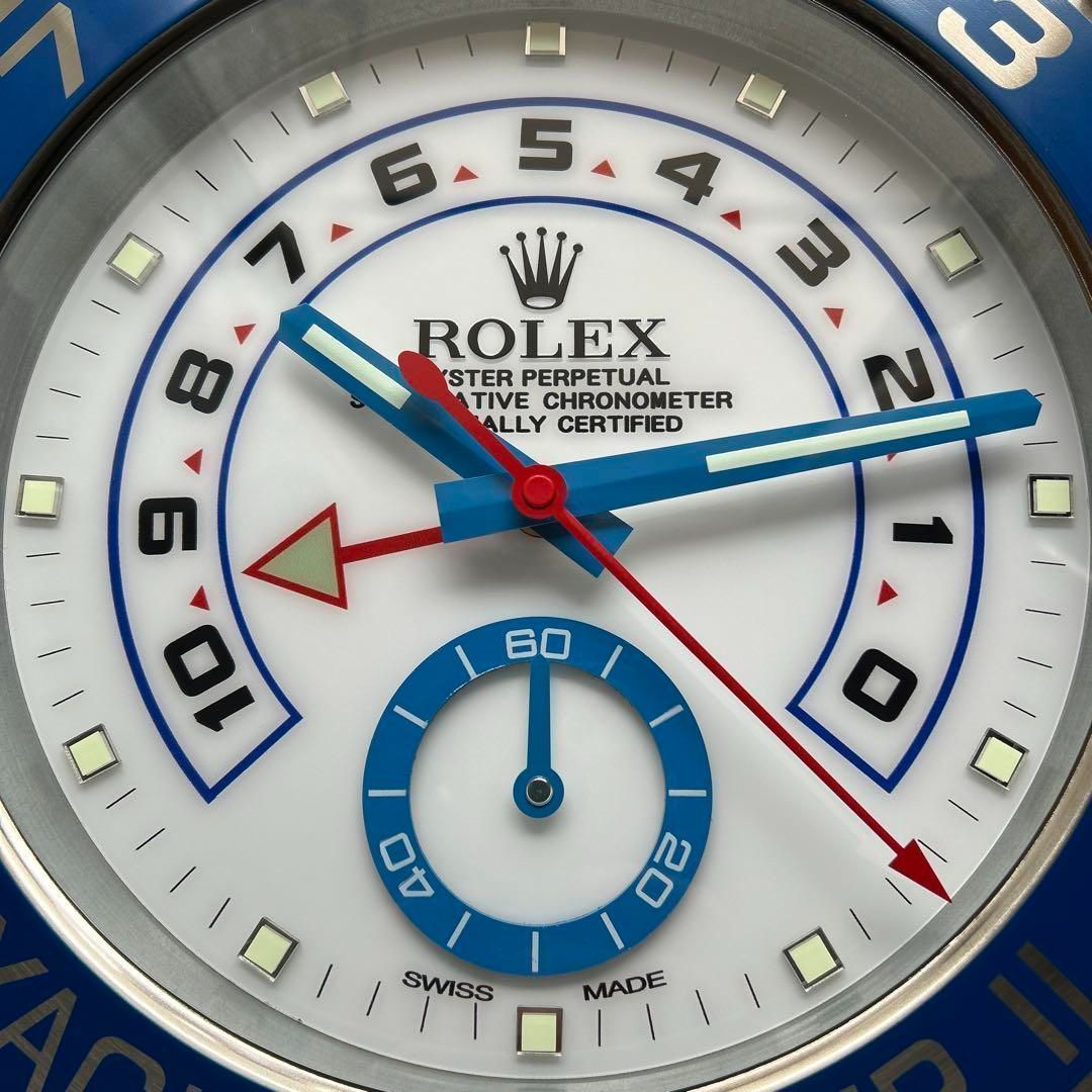 海外販促用　新品　ROLEX 掛け時計 ヨットマスターⅡ 夜光 海外販促用ROLEX 掛け時計 ヨットマスター? シルバー/ブルー