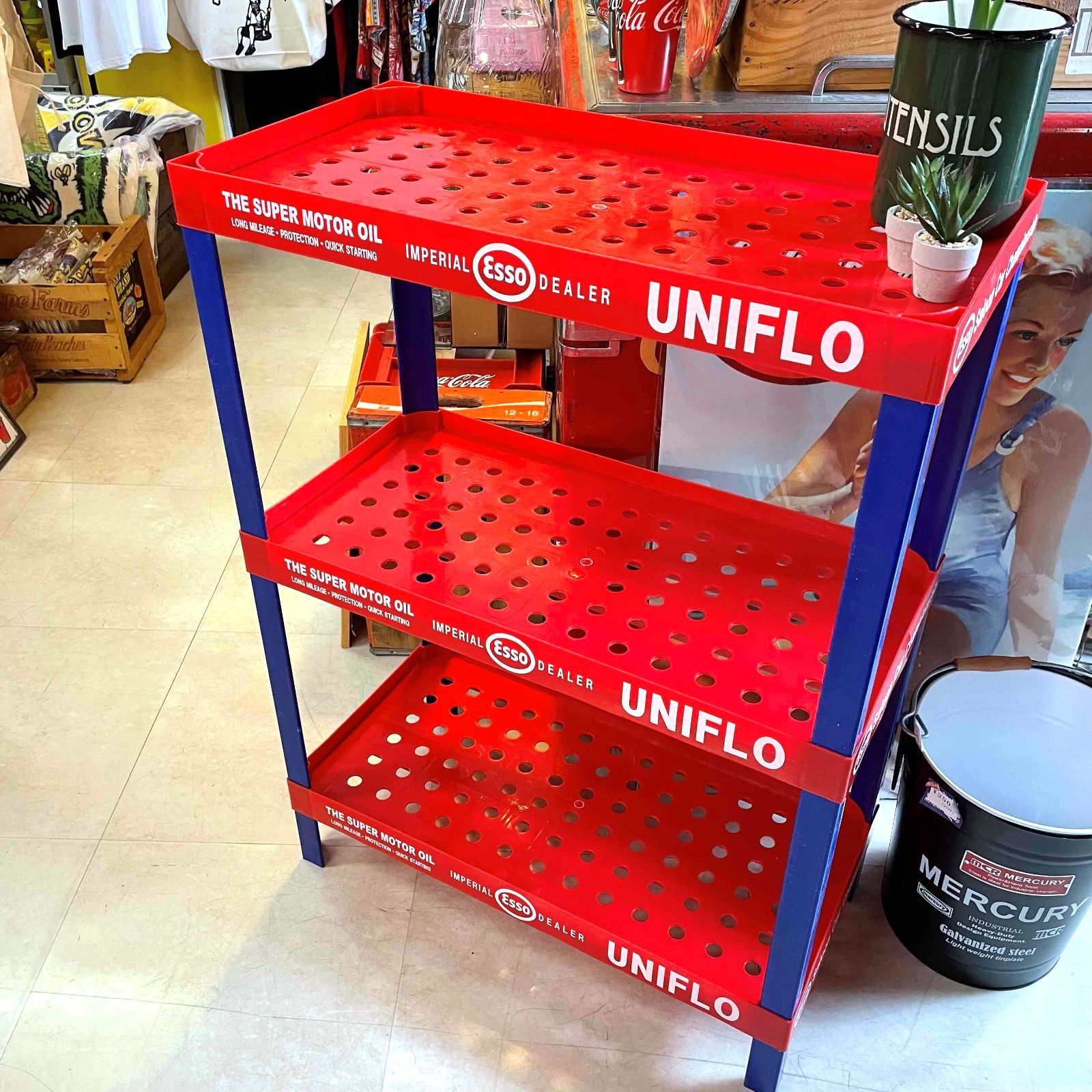 ディスプレイラック　ESSO エッソ　未使用品 ディスプレイラック ESSO エッソ 未使用品