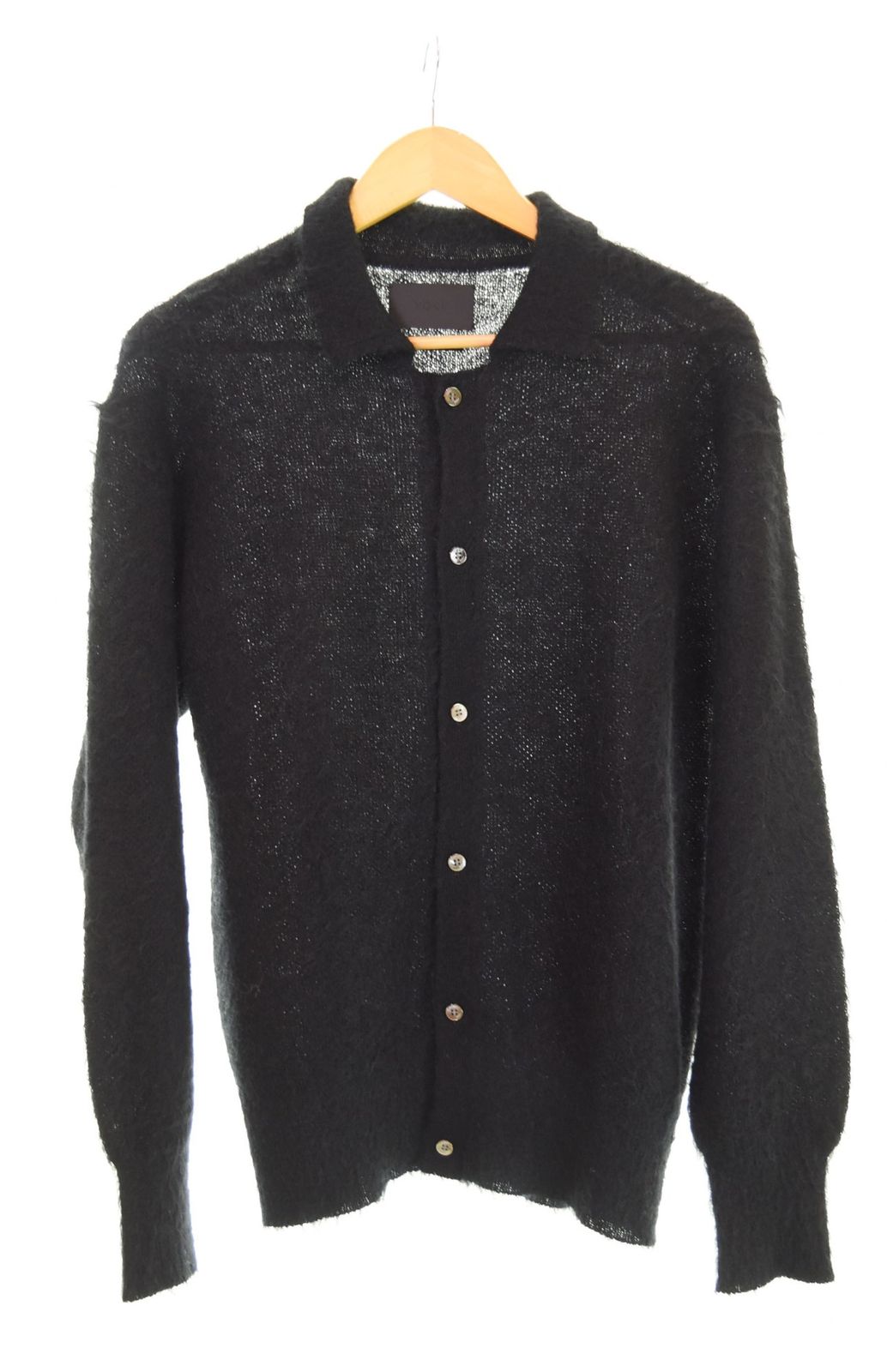 ヨーク YOKE 24AW BRUSHED MOHAIR KNIT SHIRTモヘアニット シャツ 黒 YK24FW0838S 3 カーディガン ブラック 103MT-2227