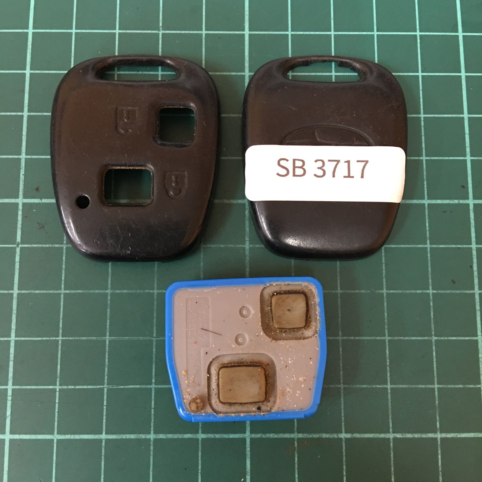 SB3717 点灯 スバル 純正 キーレス 2ボタン 青 ハイゼットカーゴ S321V アトレーワゴン ピクシス ブーン パッソ エッセ ラテ ダイハツ サンバー等 