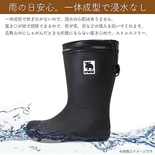 カーキ_24.0 cm モズ レインブーツ レディース ミドル レイン