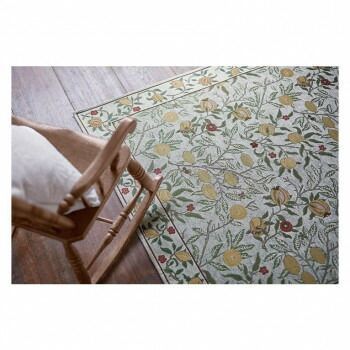 川島織物セルコン Morris Design Studio フルーツ マット 約45×75cm FH1706A G グリーン