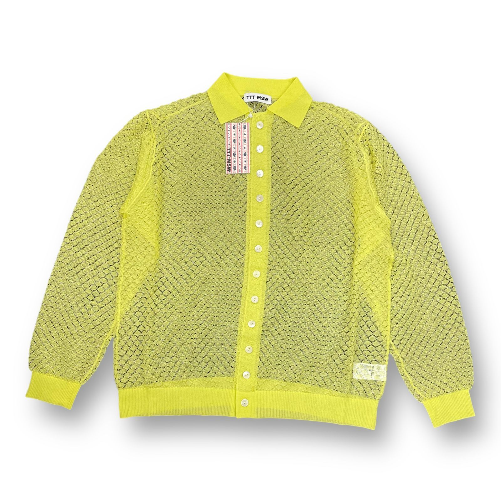 ttt_msw 22ss knit cardigan black サイズL TTT MSW 22SS See-Through