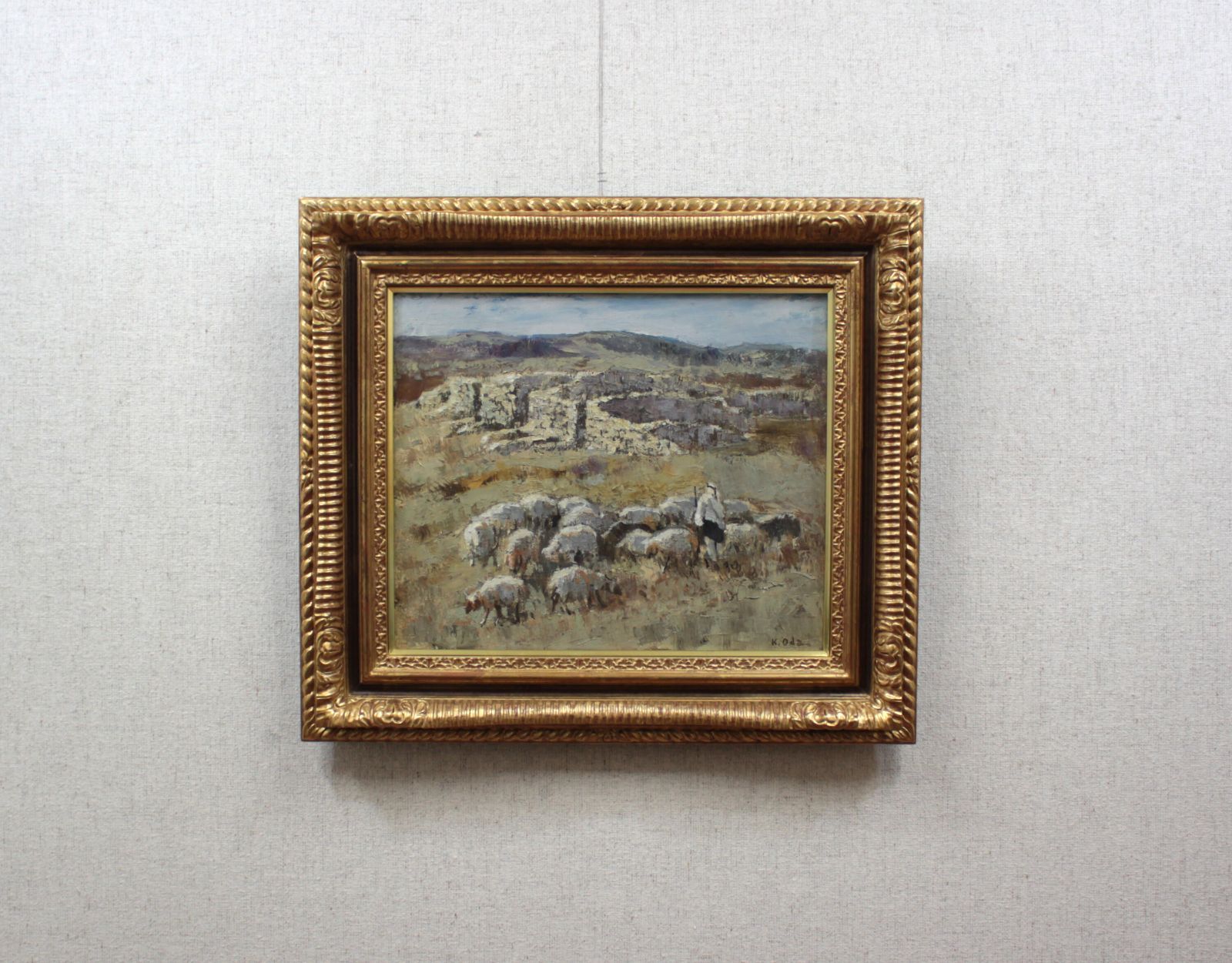 油彩画作者ARAO荒尾尚樹題名 横浜風景画直筆肉筆サイン額装