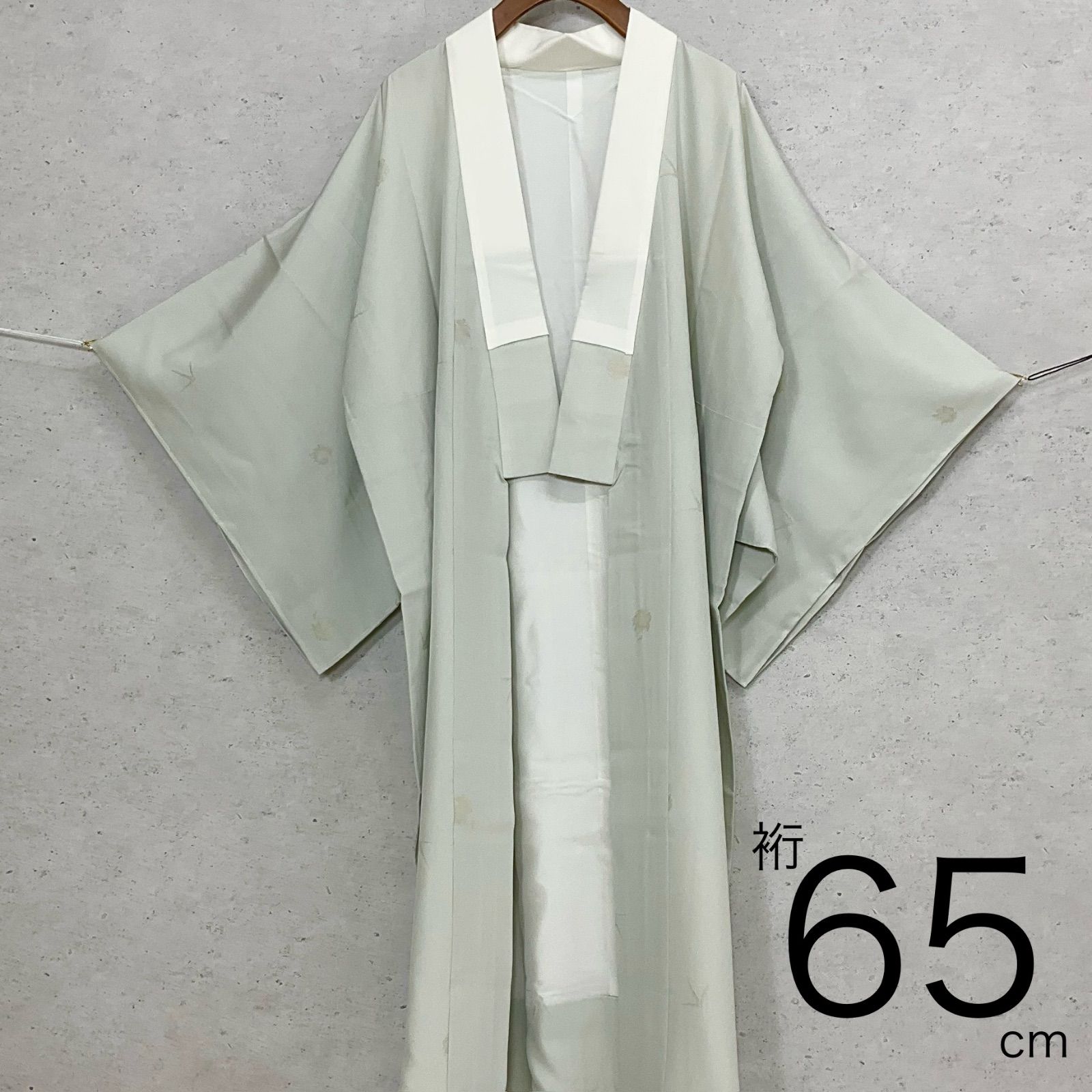 kimono one◆ 同然◆長襦袢◆上質な正絹◆仕付け糸付き◆白半衿付◆ガード加工付◆袷◆ほほえみガード付◆裄65肩丈123◆小紋紬附下訪問着留袖袷単衣夏着物◆K1119