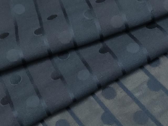 平和屋着物＊夏物 色無地 紗 水玉 紺青色 正絹 AABA5711sx