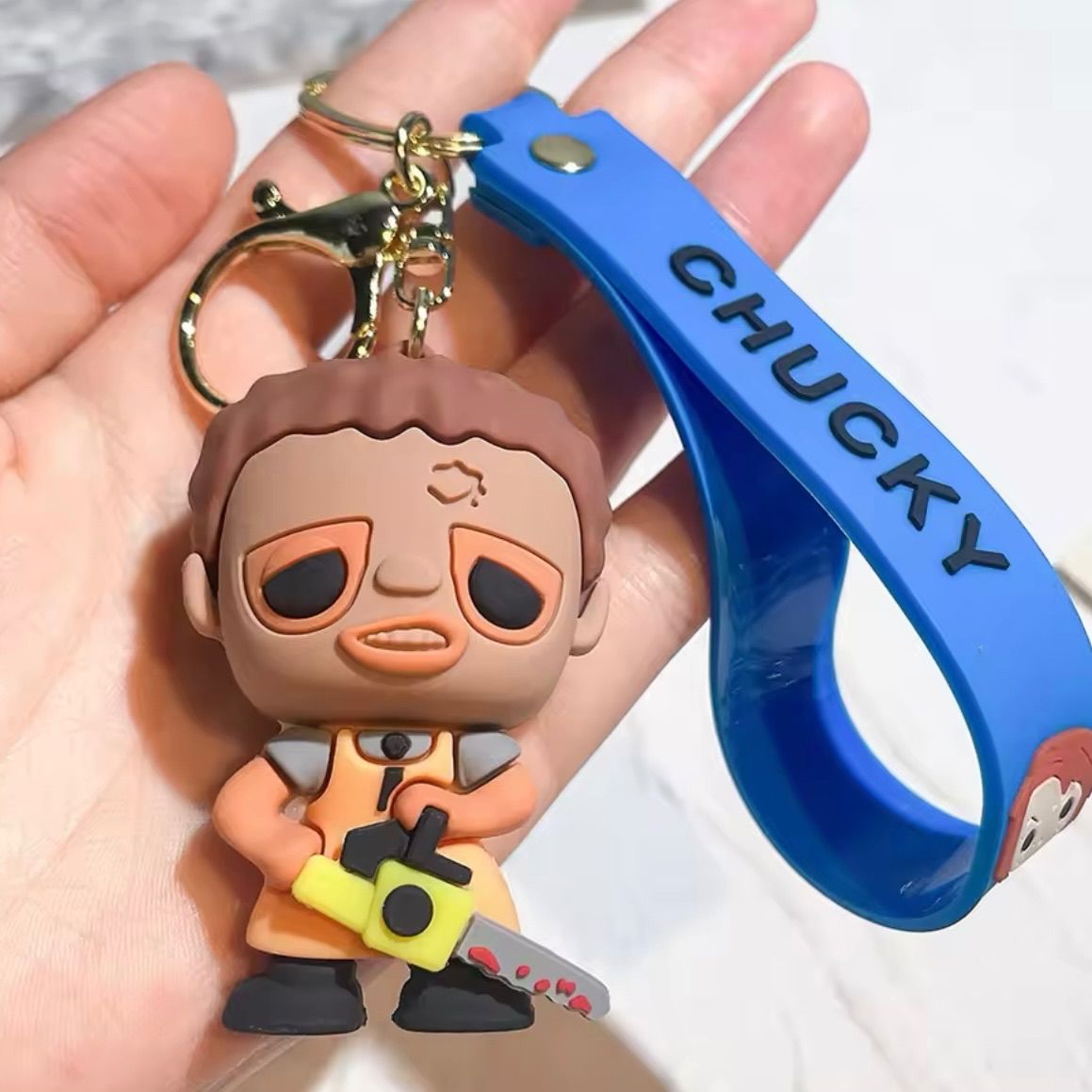 ハロウィン ホラー チャッキー 傷ありver キーホルダー ストラップ ハロウィン ホラー チャッキー 傷ありver キーホルダー