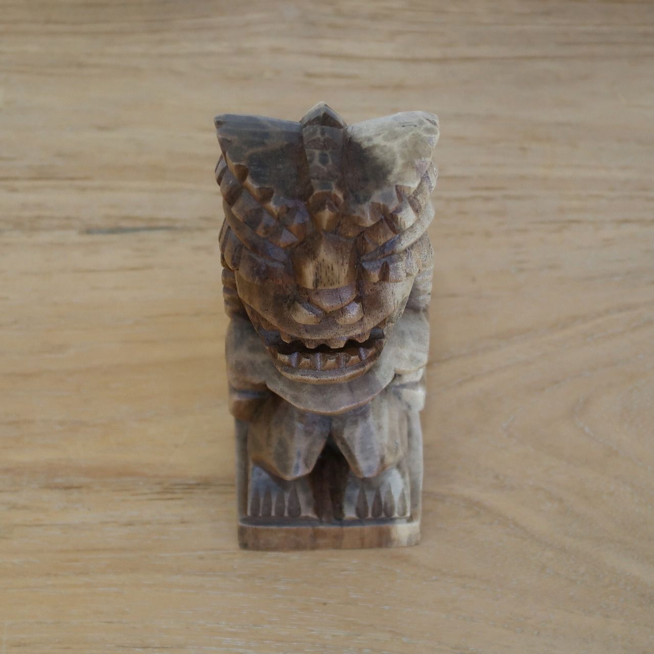 ティキの木彫り 戦いの神 ティキ クー TIKI KU 20cm 木製