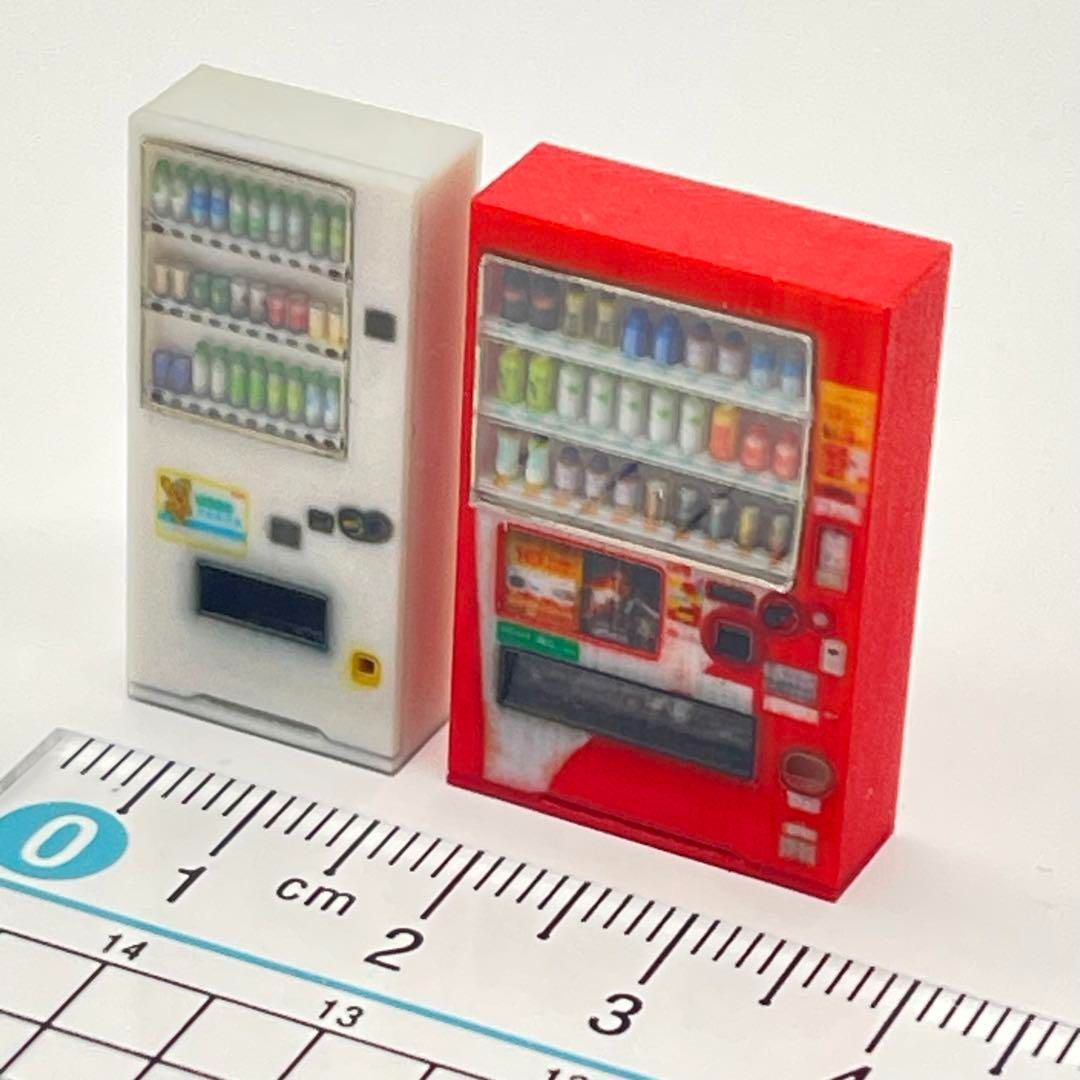 1/64 自販機2個 立体自販機 ミニチュア フィギュアに ジオラマ