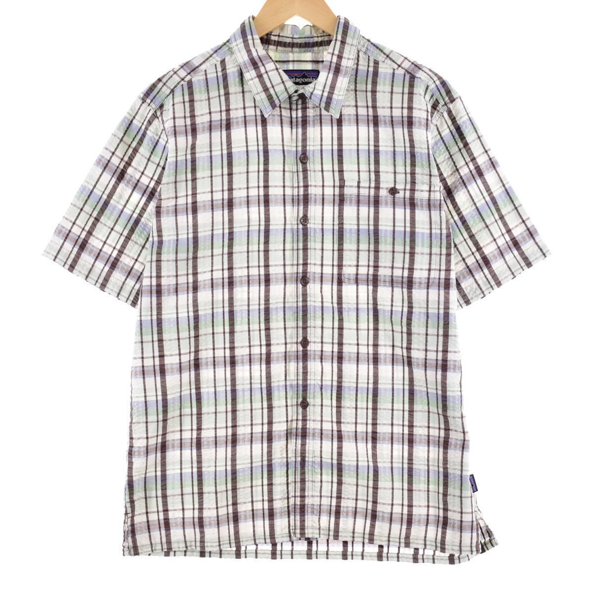 古着 パタゴニア Patagonia CHAPS チャップス 半袖 ボタンダウン チェックシャツ M/eaa317587